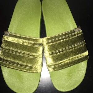 adidas Lime Green Slide Sandals